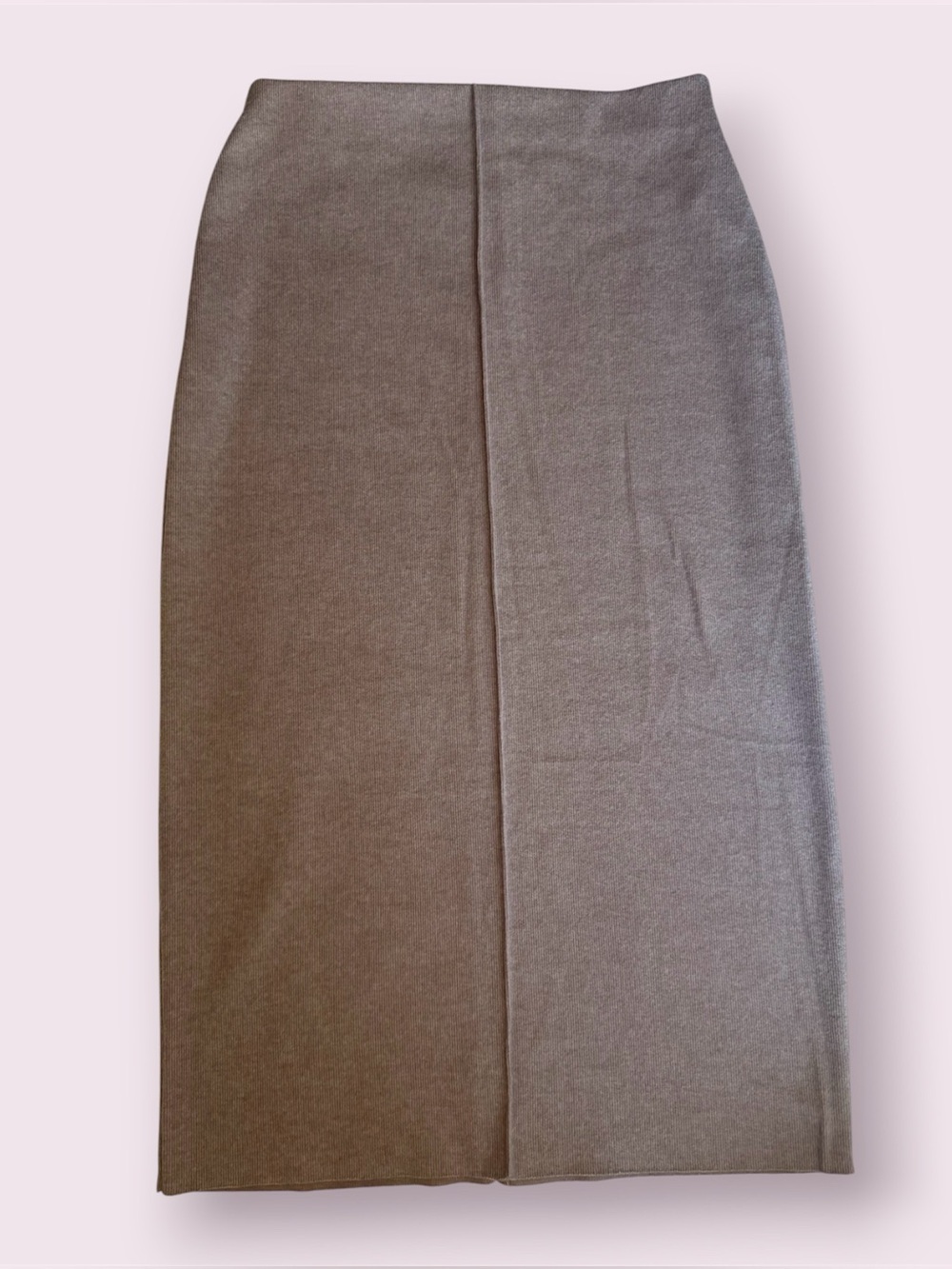 Zara Light Grey Purple Knit Midi Skirt Size Medium